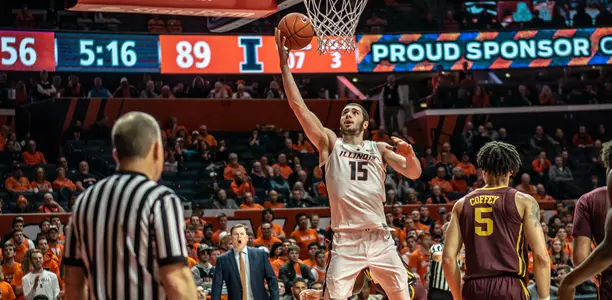 Illinois Fighting Illini forward Giorgi Bezhanishvili (15)Illinois Men's Basketball vs. Minnesota in Champaign, Illinois.January 16, 2019Photo Credit: Mark Jones / Illinois Athletics