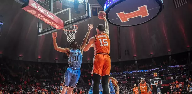 Giorgi Bezhanishvili (15)Illinois Men's Basketball vs. The Citadel in Champaign, Illinois.November 20, 2019Photo Credit: Cary Frye / Illinois Athletics