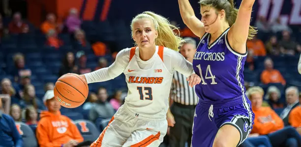 Petra HolesinskaIllinois Women's Basketball vs. Holy Cross in Champaign, IllinoisNovember 09, 2019
