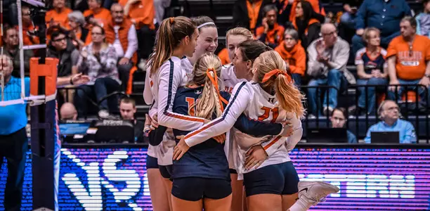 VB - Team Huddle vs. Northwestern