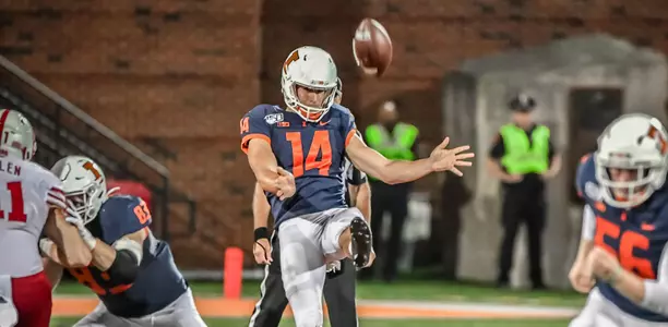 Illinois Fighting Illini punter Blake Hayes (14)Illinois Football vs. Nebraska in Champaign, IllinoisSeptember 22, 2019