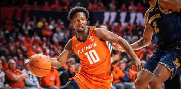 Andres Feliz (10)Illinois Men's Basketball vs. Michigan in Champaign, Illinois.December 11, 2019Photo Credit: Craig Pessman / Illinois Athletics