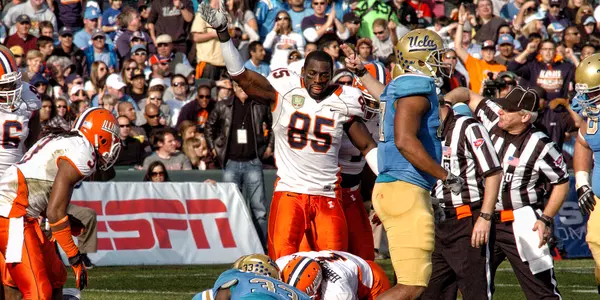 Whitney Mercilus Illinois in the "Fight Hunger Bowl", ATT Park, in San Francisco, CA~Illinois defeats UCLA 20~14