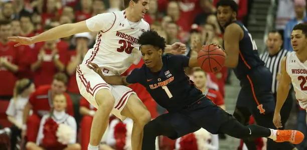Trent Frazier - Illinois Men's Basketball at Wisconsin - 02/17/2019