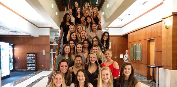 Team photo at 2018 soccer banquet