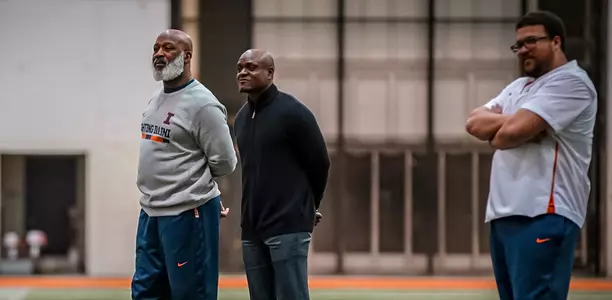 head coach Lovie Smith of the Illinois Fighting IlliniIllinois Offseason Football Workouts in Champaign, Illinois.February 03, 2019Photo Credit: Michael Glasgow / Illinois Athletics