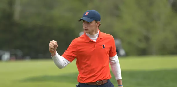 Tadiotto Fist Pump at Big Ten Championships