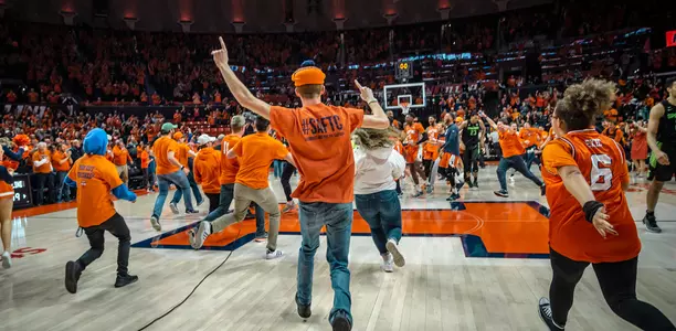 Orange Krush Students Fans Rush Court vs. Michigan State - Feb. 5, 2019