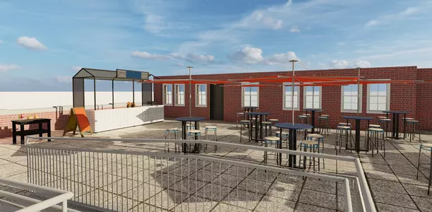 Student Patio Deck Rendering