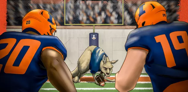 ILLINOIS VS. AKRON MATCHUP ART
