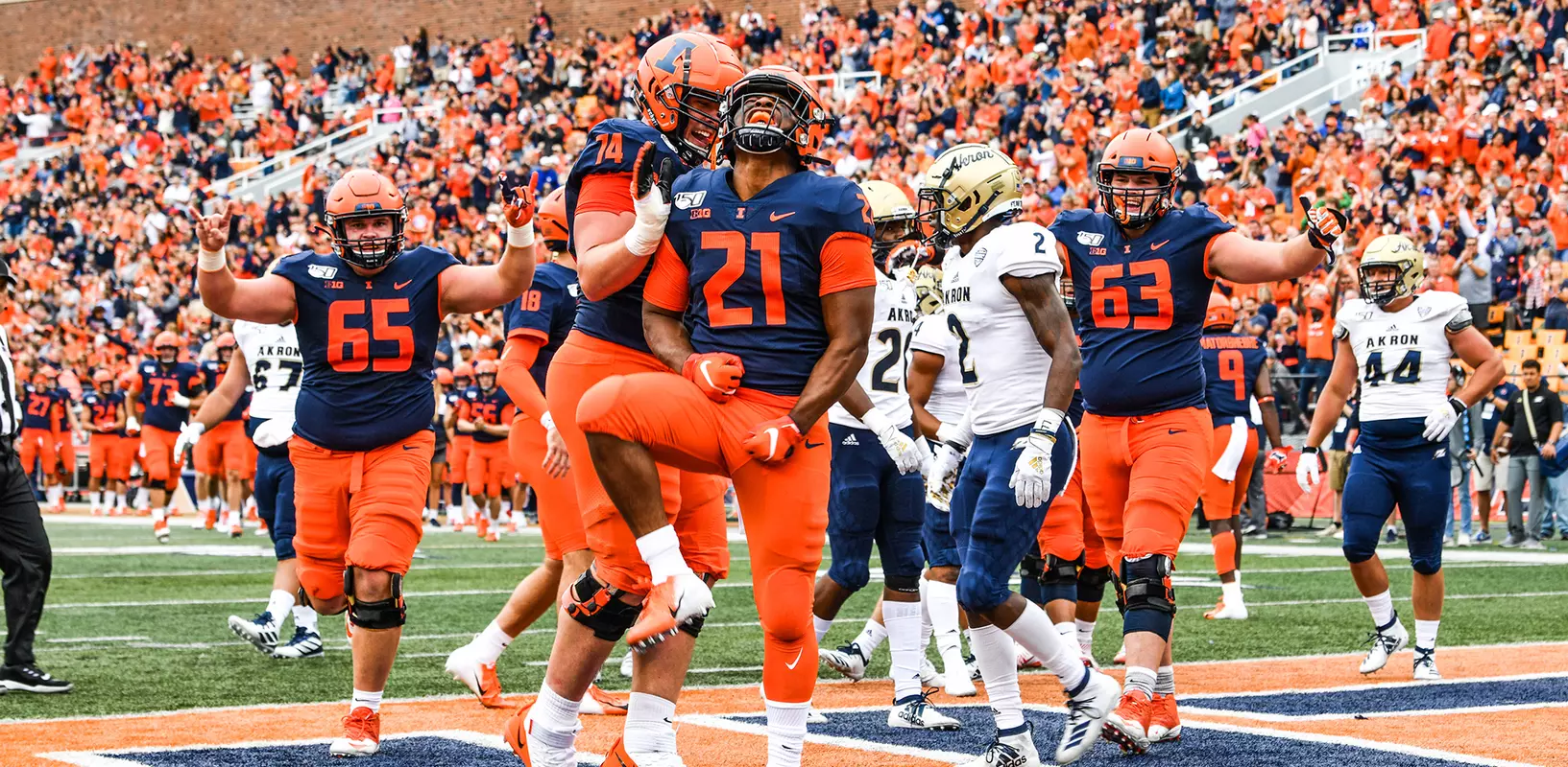 Illinois Football - Ra'Von Bonner - Illinois vs. Akron - 08/31/2019