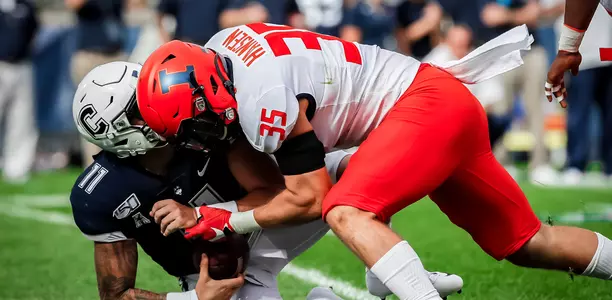 Illinois Fighting Illini linebacker Jake Hansen (35)Illinois Football at Connecticut in East Hartford, ConnecticutSeptember 07, 2019