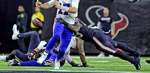 Whitney Mercilus - NFL - Texans - Forced Fumble vs. Bills in Playoffs