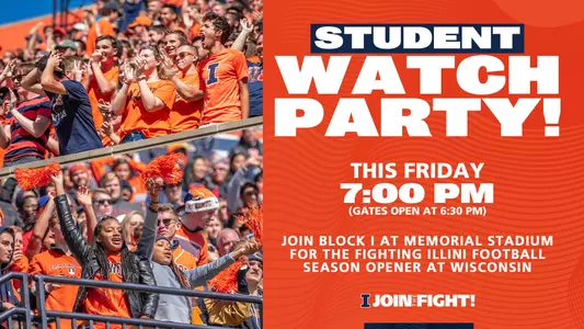 Illinois Football - Student Watch Party vs. Wisconsin - 2020