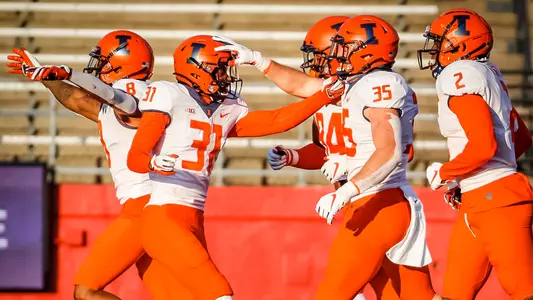 Nate Hobbs, Devon Witherspoon, Jake Hansen, interception celebration