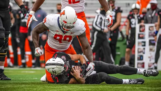 Illinois Fighting Illini defensive lineman Owen Carney Jr. (99)
Illinois Fighting Illini Football at Nebraska - 11/21/20