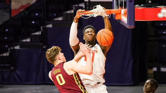 Kofi Cockburn (21) dunkIllinois Fighting Illini Men's Basketball vs. Minnesota - 12/15/20