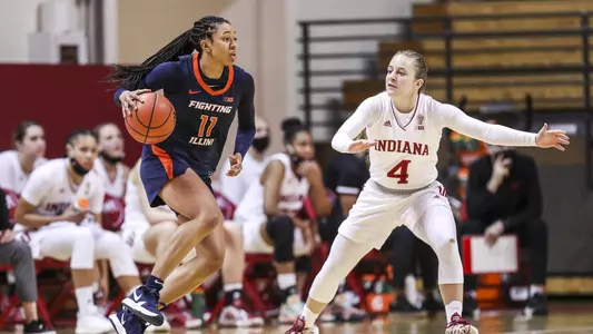 Jada Peebles (11)Illinois Fighting Illini Women's Basketball at Indiana - 12/31/20