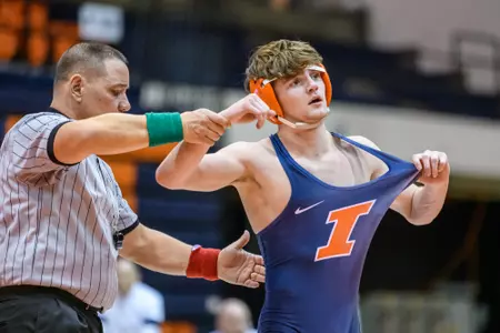Justin CardaniIllinois Wrestling vs Indiana in Champaign, Illinois
