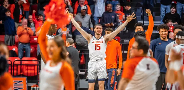 Giorgi Bezhanishvili (15)Illinois Men's Basketball vs. Nebraska in Champaign, Illinois.February 24, 2020Photo Credit: Michael Glasgow / Illinois Athletics