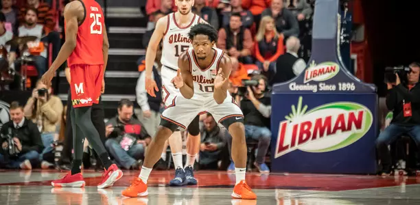 Andres Feliz (10)Illinois Men's Basketball vs. Maryland in Champaign, Illinois.February 07, 2020Photo Credit: Craig Pessman / Illinois Athletics