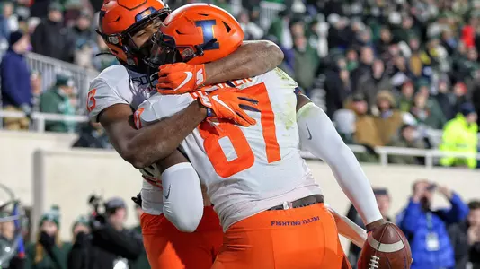 Daniel Barker - Illinois Football at Michigan State - 2019