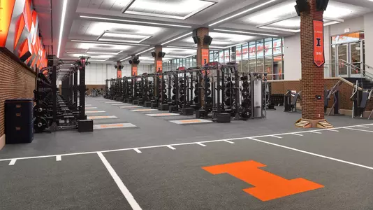 Illinois Football - Henry Dale and Betty Smith Football Performance Center, Weight Room