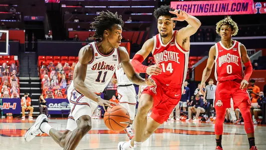 Ayo Dosunmu (11)Illinois Fighting Illini Men's Basketball vs. Ohio State - 1/16/21