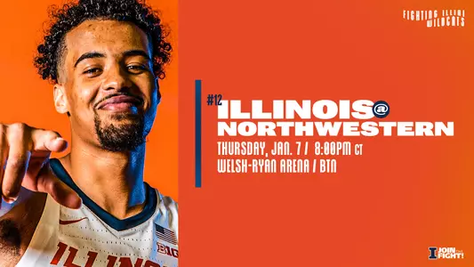 Illinois-Northwestern Matchup Graphic