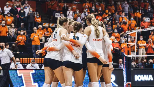VB - Team Huddle vs. Iowa