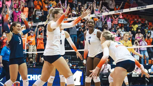 VB - Michigan Win Celebration