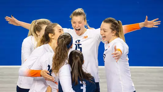 VB - Team Celebration vs. WVU