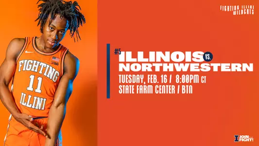 Illinois-Northwestern Matchup Graphic