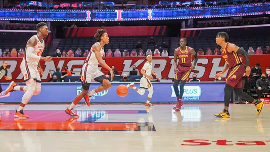 Kofi Cockburn (21), Ayo Dosunmu (11)Illinois Fighting Illini Men's Basketball vs. Minnesota - 12/15/20