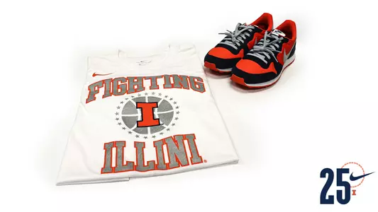 Illinois Athletics - Nike 25 Year Anniversary Shirt and Shoes