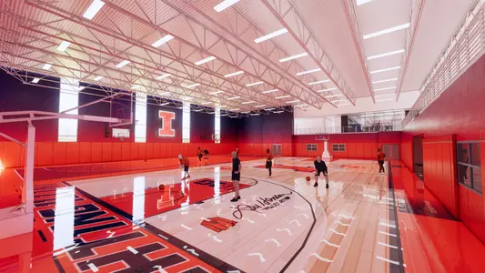Basketball Court Expansion - Ubben Basketball Complex Expansion and Renovation Renderings Illinois Fighting Illini Basketball