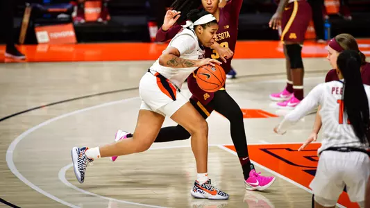 Jeanae Terry (10)Illinois Fighting Illini Women's Basketball vs. Minnesota - 3/5/21