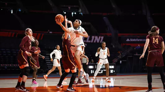 Jeanae Terry (10)Illinois Fighting Illini Women's Basketball vs. Minnesota - 3/5/21