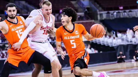 Andre Curbelo (5)Illinois Fighting Illini Men's Basketball at Ohio State - 3/6/21