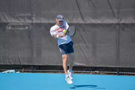 Zeke ClarkIllinois Fighting Illini Men's Tennis vs Minnesota 04/04/2021