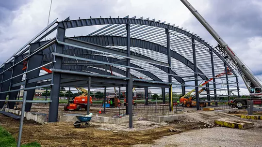 Susan and Clint Atkins Baseball Training Center construction