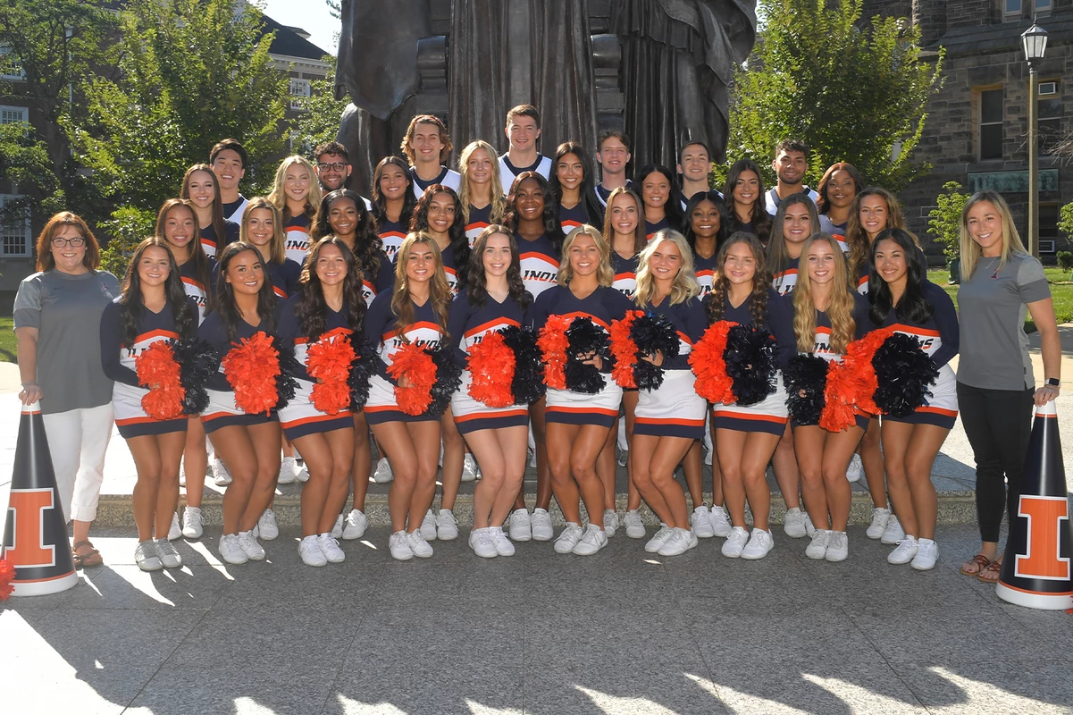2022-23 cheer team photo with coaches