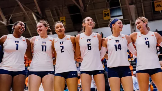 Kennedy Collins, Cari Bohm, Rylee Hinton, Kyla Swanson, Jessica Nunge, Kayla BurbageIllinois Fighting Illini Volleyball vs. Penn State -10/26/2022