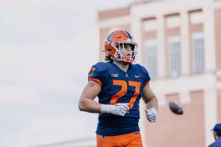 Matthew Bobak (27)Illinois Fighting Illini Football vs. Virginia - 9/10/2022