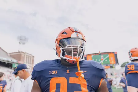 Calvin Avery (93)Illinois Fighting Illini Football vs. Virginia - 9/10/2022
