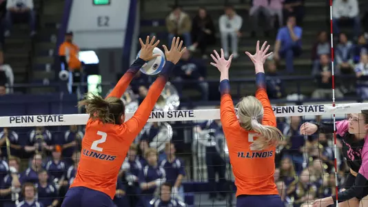 Rylee Hinton Diana Brown block Penn State