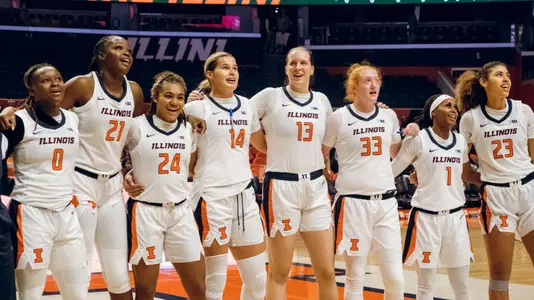 Camille Jackson, Jayla Oden, Adalia Mckenzie, Geovana Lopes, Liisa Taponen, Sam Dewey, Genesis Bryant, Brynn Shoup-HillIllinois Fighting Illini Women's Basketball vs. LIU-11/09/2022