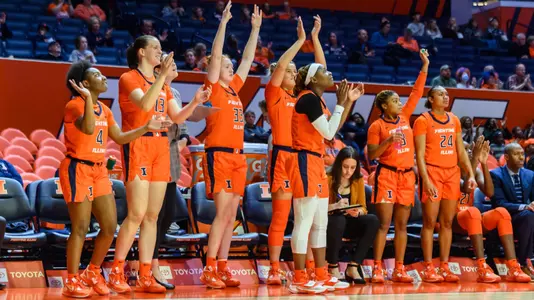 Team bench 3-pointer celebration