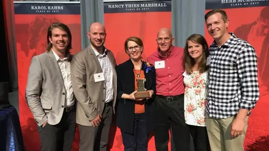 Nancy Thies Marshall and family at 2017 Hall of Fame Induction