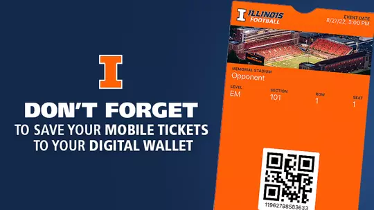 Don't forget to save your mobile tickets.